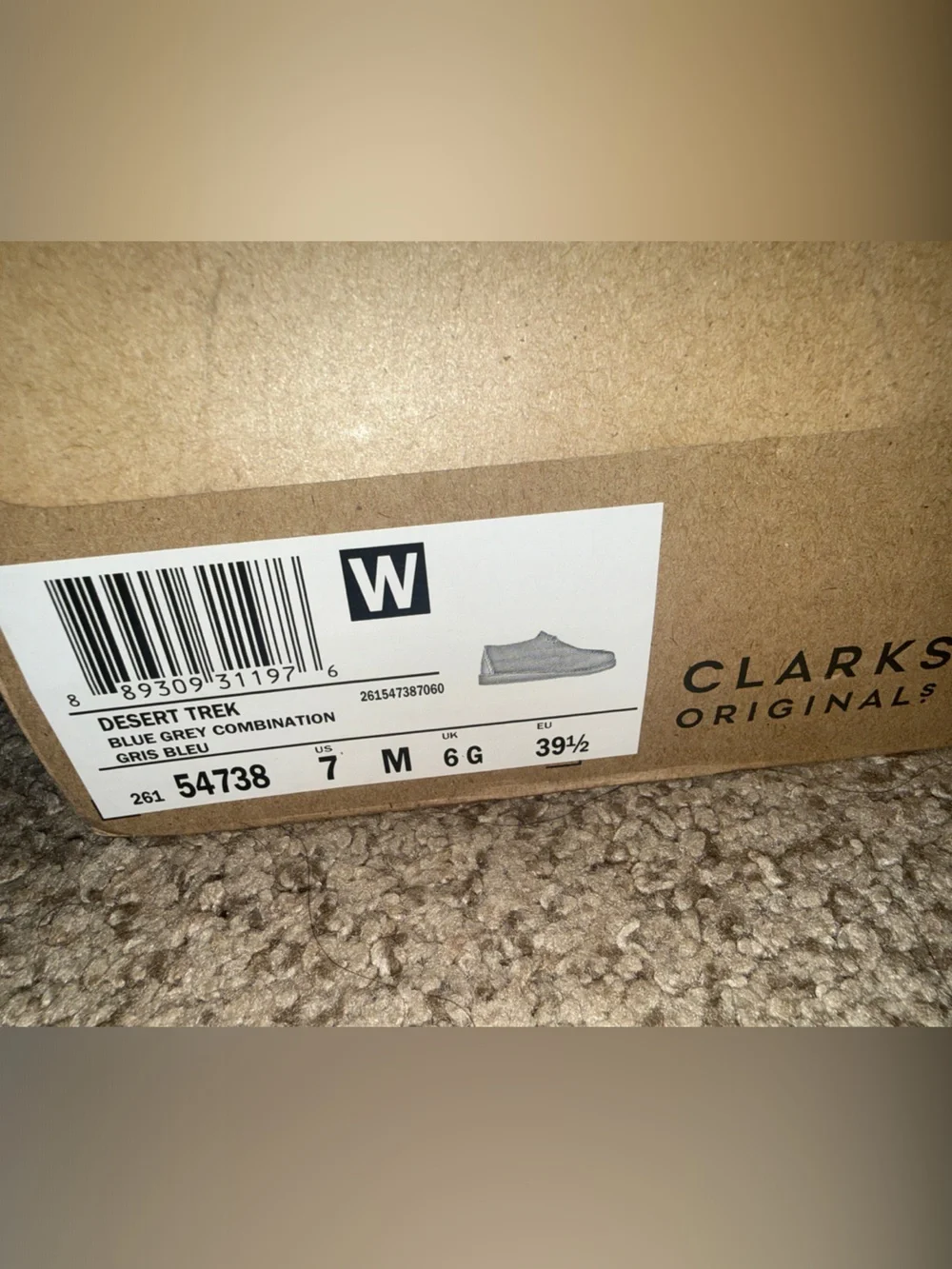 Clarks Desert Trek Boot - Blue Grey Combination - Men’s Size 7